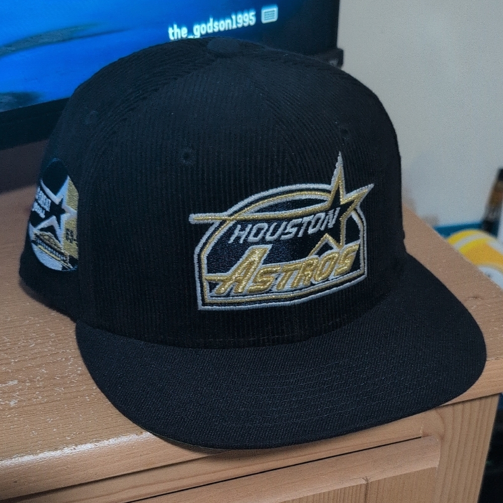 New Era Navy and Gold Houston Astros 35th Anniversary Cooperstown Fitted 7 1/8
